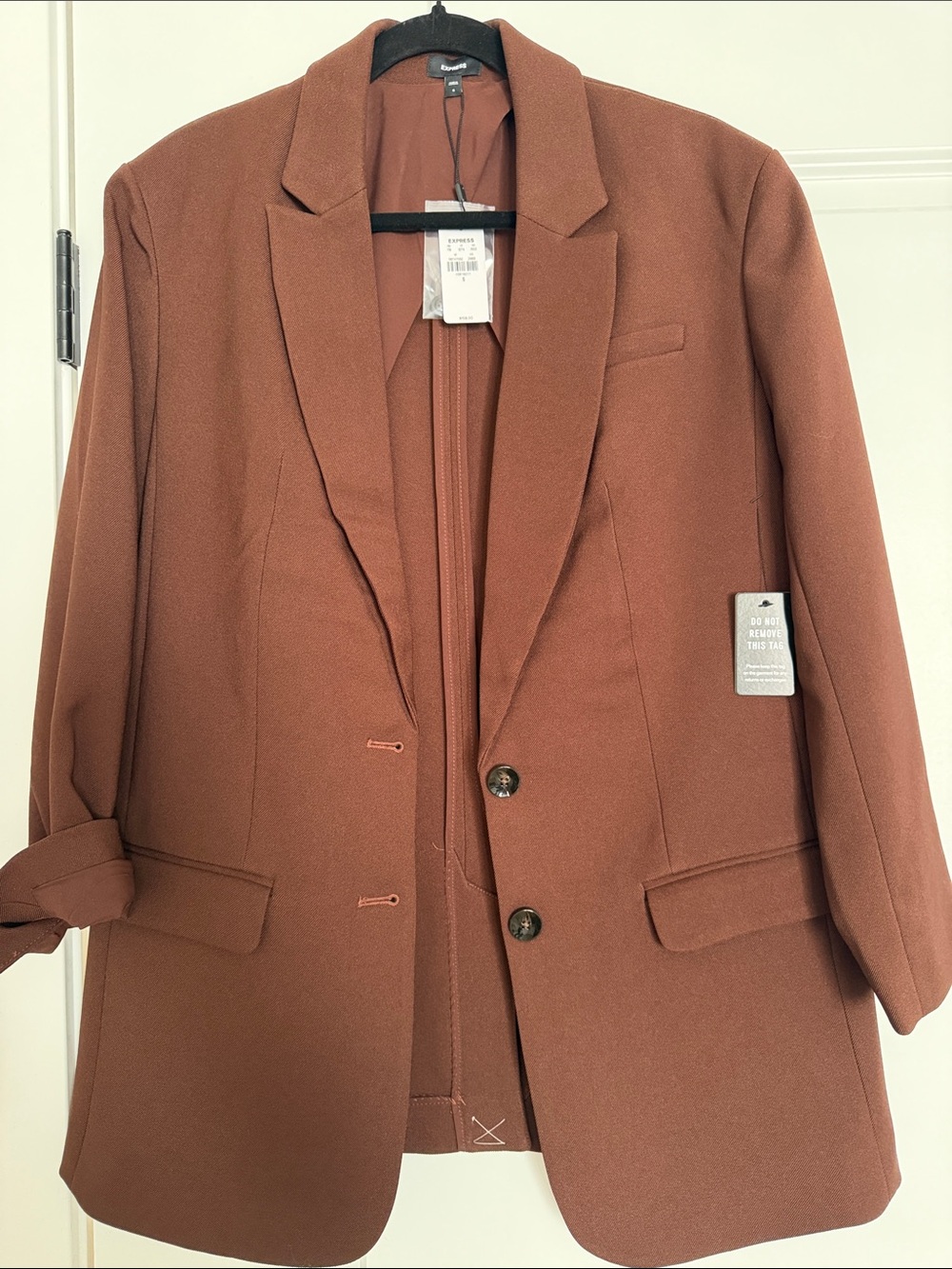 Express women’s Tailored Blazer Coat in Brown